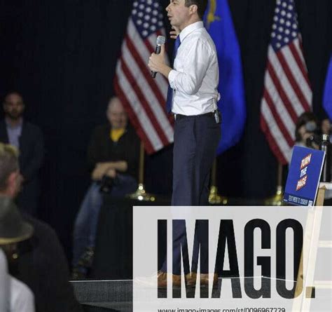 Pete Buttigieg speaking at a rally