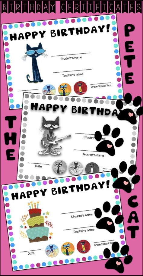 Pete the Cat Certificate 5