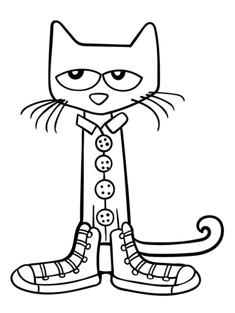 Pete the Cat Coloring Page 1