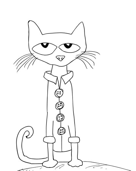 Pete the Cat Coloring Page