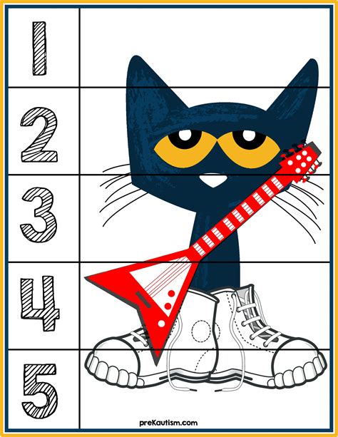 Pete the Cat Counting Template