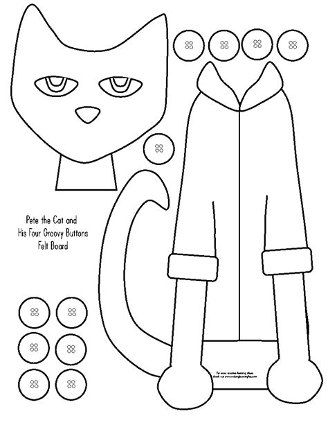 Pete the Cat Face Templates Activity