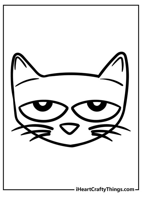 Pete the Cat Face Templates Coloring