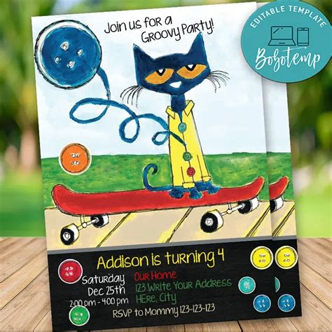 Pete the Cat Invitations