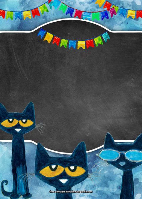 Pete the Cat Printable Invitations