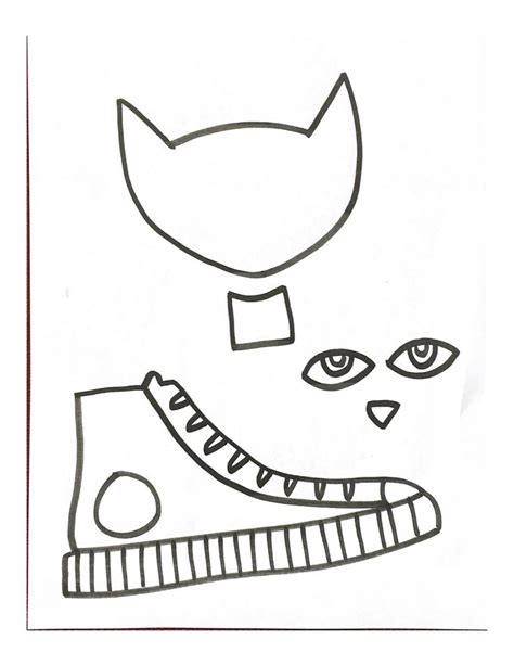 Pete the Cat Shape Template