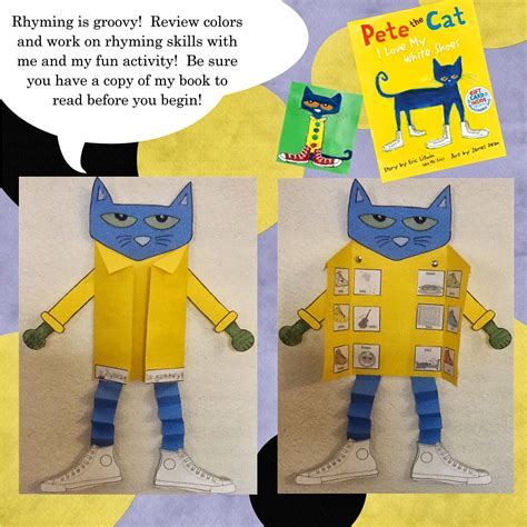 Pete the Cat template printable activities for first graders