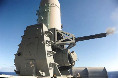 Phalanx CIWS on an aircraft carrier