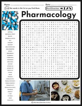 Pharmacology Word Search