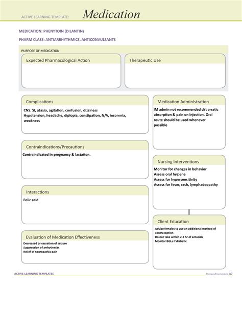 Phenytoin ATi Medication Overdose