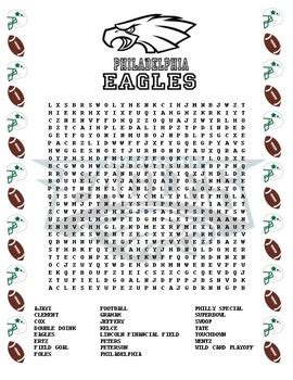 Philadelphia Eagles Word Search