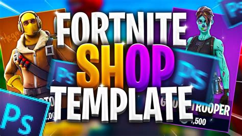 Photoshop Fortnite Item Shop Template