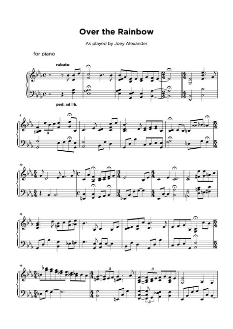 Piano Sheet Music Examples