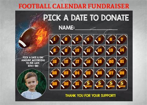 Pick A Date To Donate Calendar Template Designs