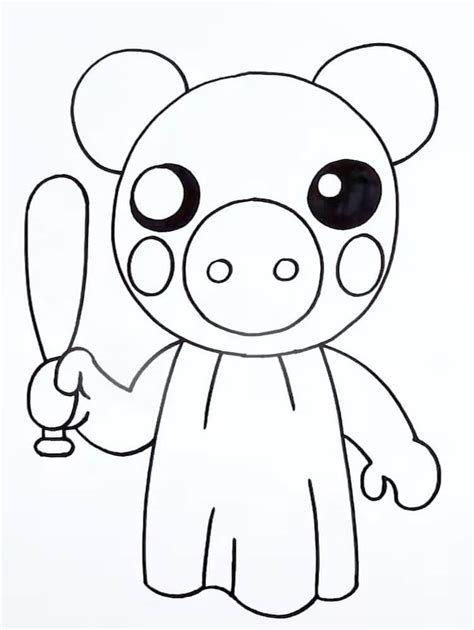 Piggy Character Coloring Page