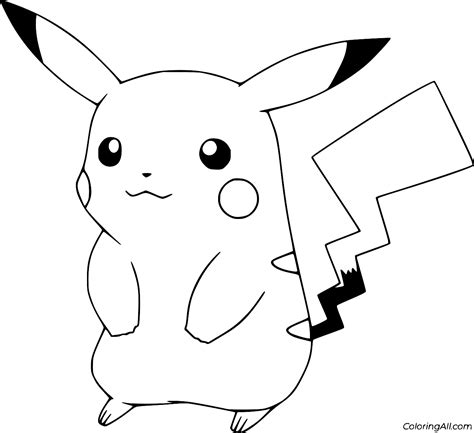 Pikachu Coloring Page