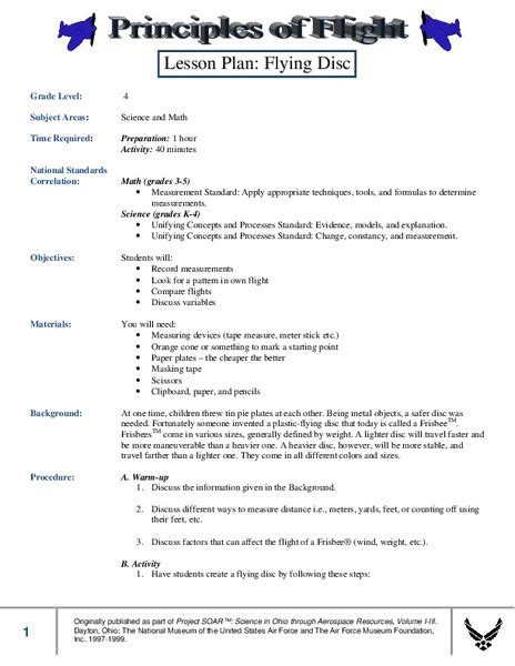 Pilot Lesson Plan Template