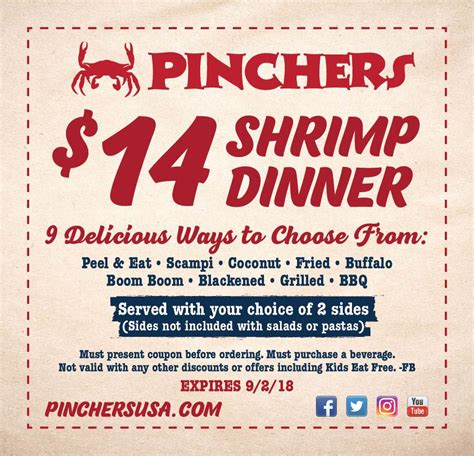 Pinchers Crab Shack Coupons and Discounts