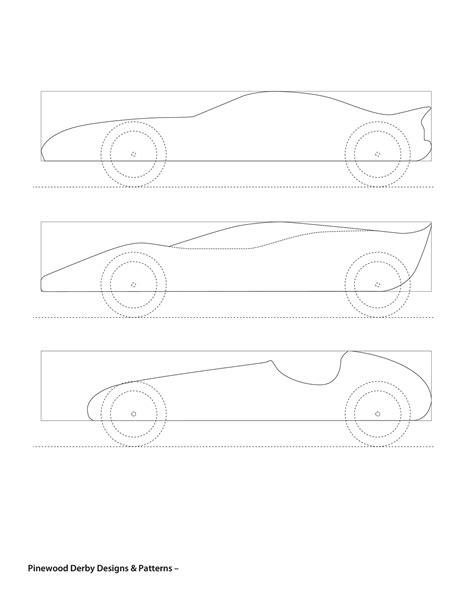 Pinewood Derby Car Templates and Designs