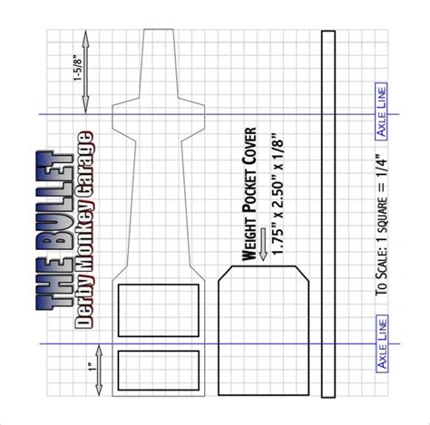 Bullet Pinewood Derby Template