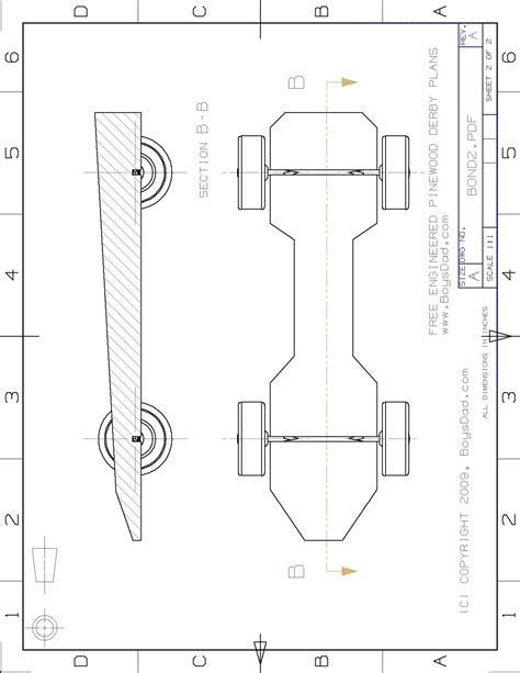 Simple Wedge Pinewood Derby Template