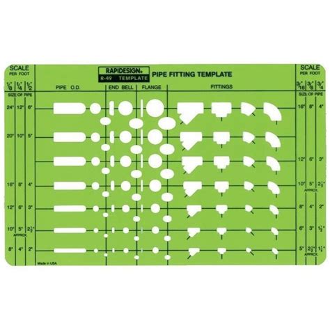 Pipe fitting templates