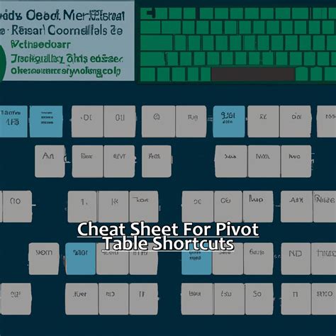 Pivot Table Editing Shortcuts