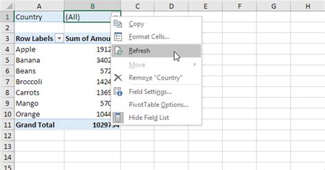 Pivot Table Editing Tutorials