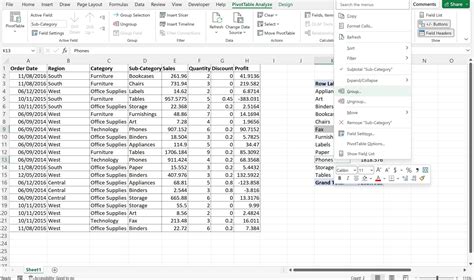 Using a PivotTable to sum filtered cells in Excel