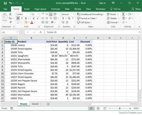 PivotTable Error Checking