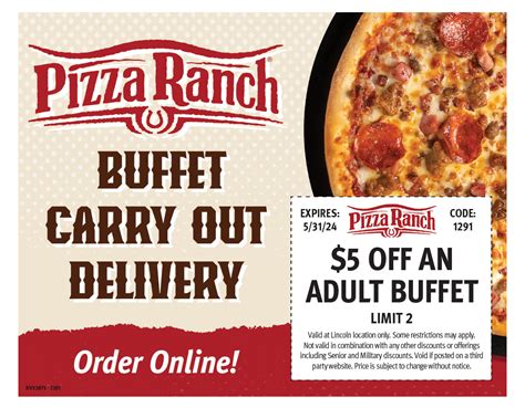 Pizza Ranch Buffet Coupon 1