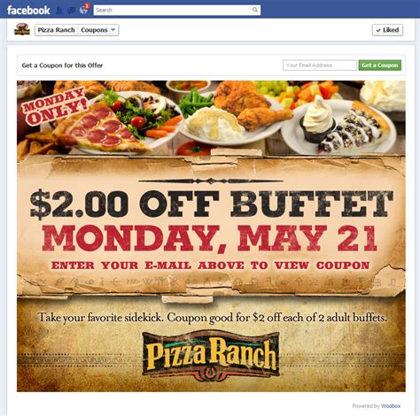 Pizza Ranch Buffet Coupon 10