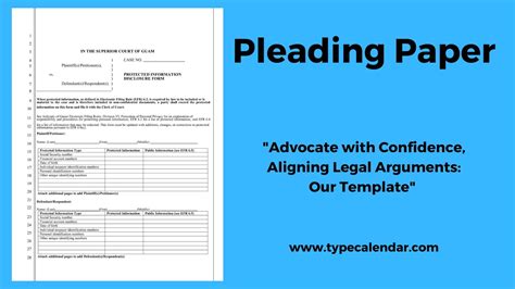 Pleading Paper Template Elements