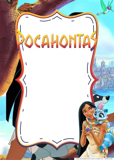 Pocahontas Invitation Template