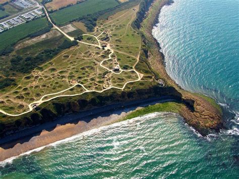 Visitors to Pointe du Hoc, France