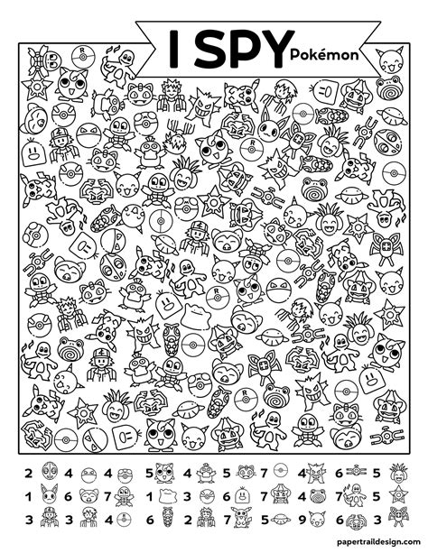 Pokémon Activity Sheets