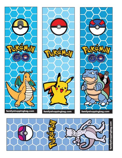 Pokémon Bookmark Printable Image 4