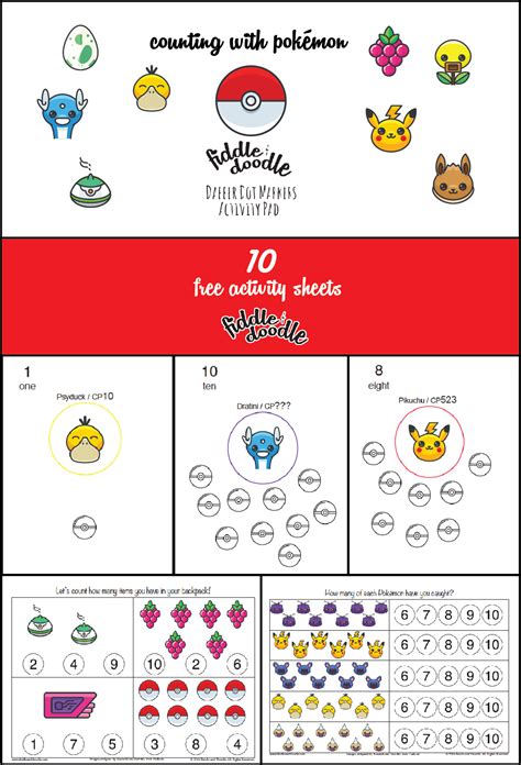 A collection of free Pokémon printable activity sheets for kids