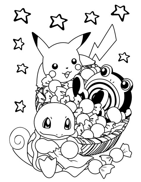 A collection of free Pokémon printable coloring pages for kids