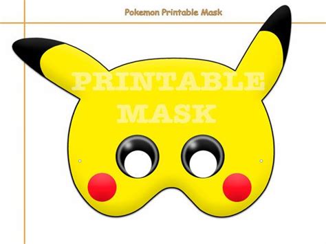 A collection of free Pokémon printable masks for kids