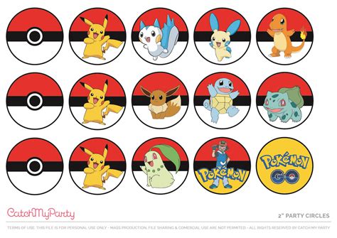 A collection of free Pokémon printable party decorations for kids