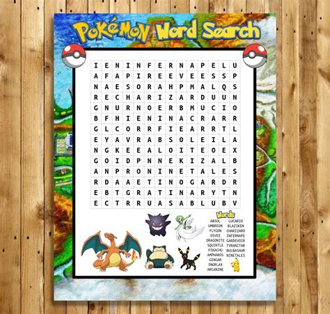 A collection of free Pokémon printable pictures for kids