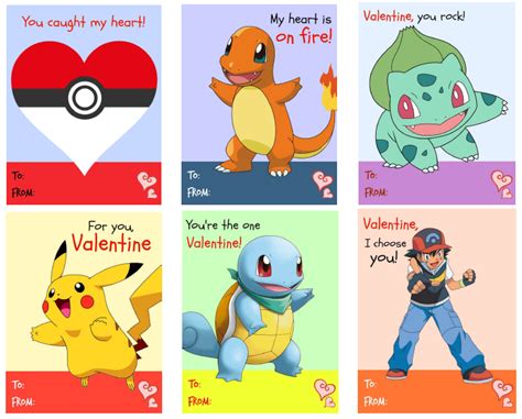 Pokemon Valentines Day Card Ideas