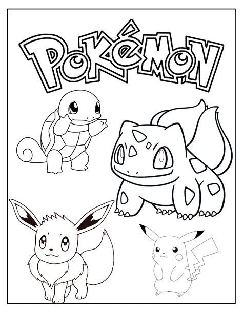 Pokémon coloring sheets