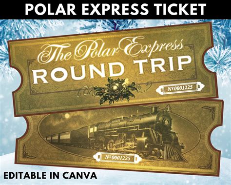 Polar Express Golden Ticket Template 2