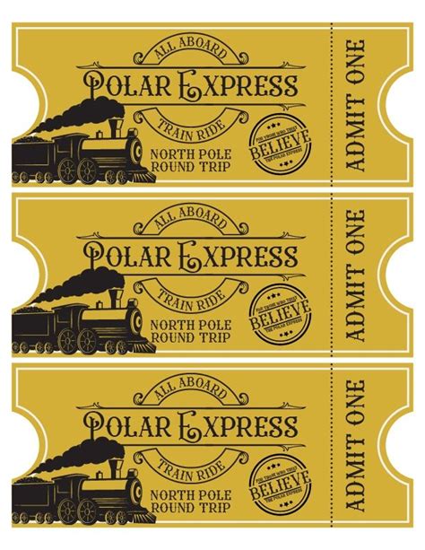 Polar Express Ticket Design Ideas