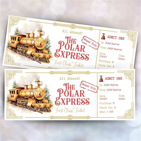 Polar Express Ticket Template