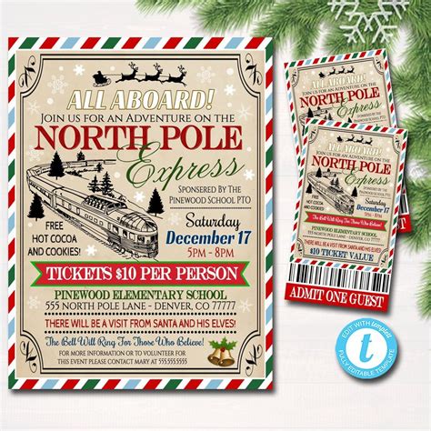 Polar Express Ticket with Santa