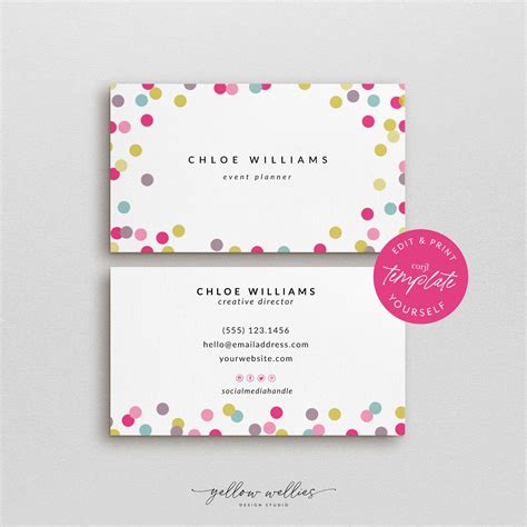 Polka Dot Business Cards