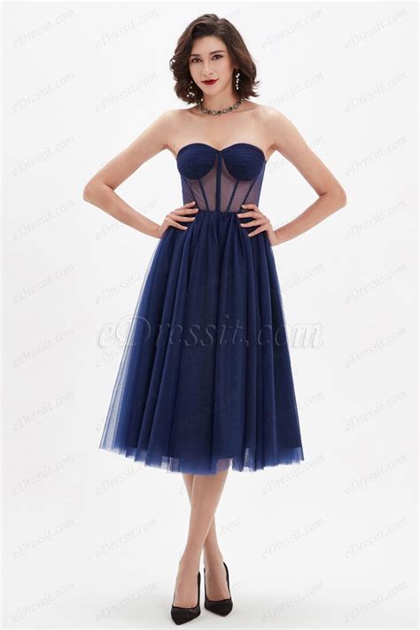 Polyester Navy Dresses